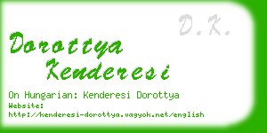 dorottya kenderesi business card